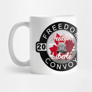 CONVOY TRUCKERS FOR FREEDOM -LIBERTE - FREEDOM CONVOY 2022 TRUCKERS RED Mug